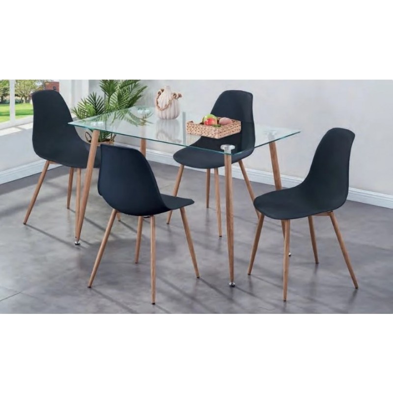 AM Milana Dining Set Black KD